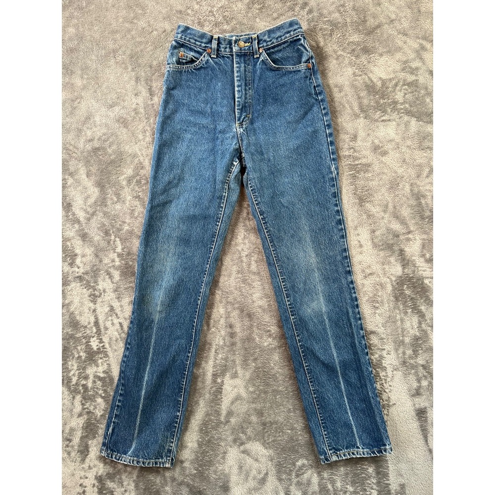 Vintage 80's Lee Riders Womens Size 9 24x31 Slim Straight USA Made Western Indie